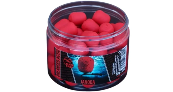 BLACK CARP - Boilies Balanced Activ 22 mm 250 g Jahoda