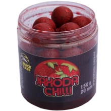 BLACK CARP - Dipované boilies 20 mm 150 g Jahoda Chilli