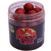 BLACK CARP - Dipované boilies 20 mm 150 g Jahoda Chilli