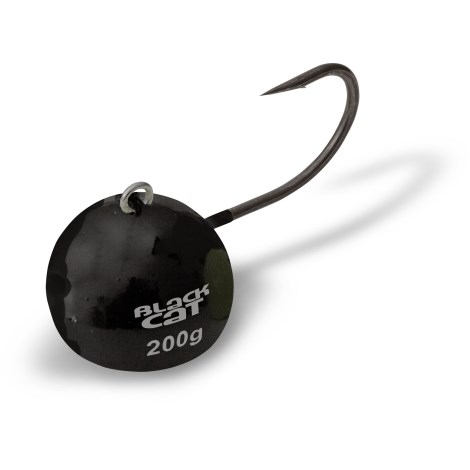 BLACK CAT - Jigová hlava Fire-Ball čierna 80 g