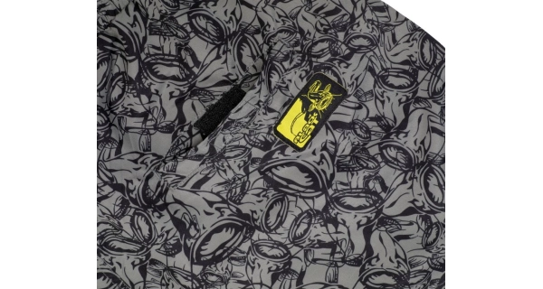BLACK CAT - Kraťasy Beach Shorts Grey Black veľ. S