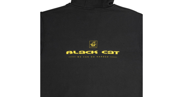 BLACK CAT - Mikina Cat Zipper Black veľ. M