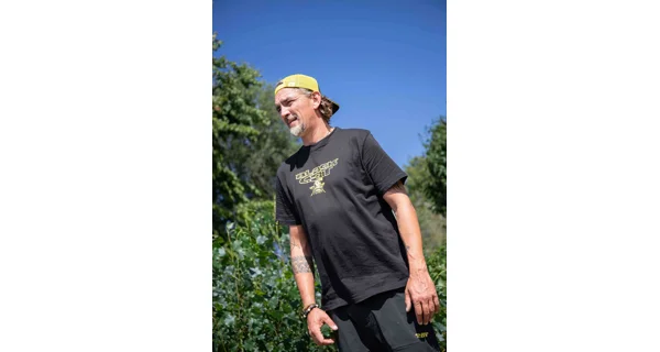 BLACK CAT - Tričko Distressed Logo Black Tee veľ. 3XL