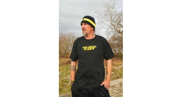 BLACK CAT - Tričko Logo Black T-Shirt veľ. S