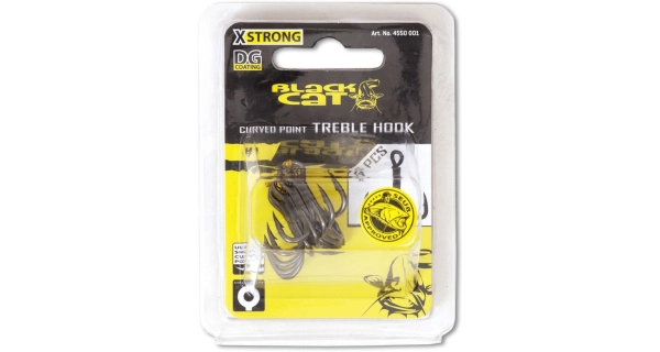 BLACK CAT - Trojháčik Curve Point DG Coating veľ. 1 5 ks