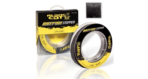 BLACK CAT - Zarážky Baitfish Stopper Čierna 1,5 m