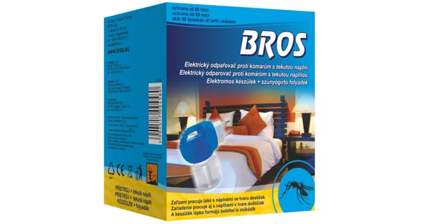 BROS - Elektrický odparovač + Tekutá náplň proti komárom