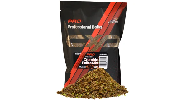 CARP EXPERT - Kŕmna zmes Pre Crumble Pellet Mix 800 g Mussel