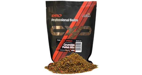 CARP EXPERT - Kŕmna zmes Pro Crumble Pellet Mix 800 g Cotton Candy
