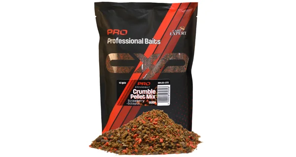 CARP EXPERT - Kŕmna zmes Pro Crumble Pellet Mix 800 g Strawberry Octopus