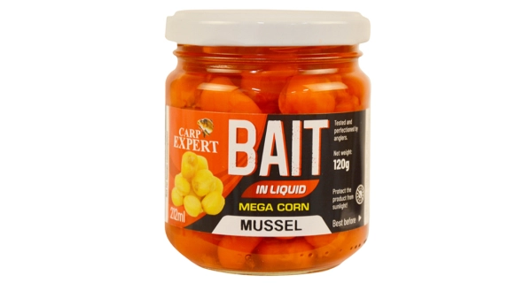 CARP EXPERT - Kukurica v šťave Mega Corn Mušle 212 ml