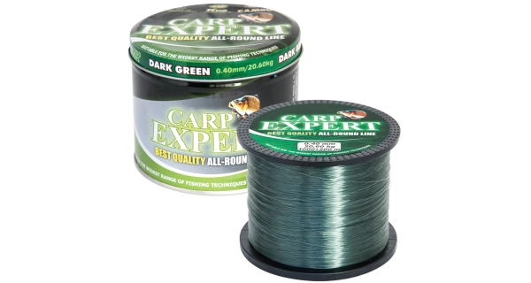 CARP EXPERT - Monofilný vlasec 0,27 mm 9,8 kg 1200 m Tmavo zelená