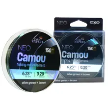 CARP EXPERT - Monofilný vlasec Neo Camou Olive Green + Brown 0,30 mm 11,61 kg 150 m