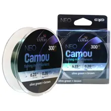 CARP EXPERT - Monofilný vlasec Neo Camou Olive Green + Brown 0,30 mm 11,7 kg 300 m
