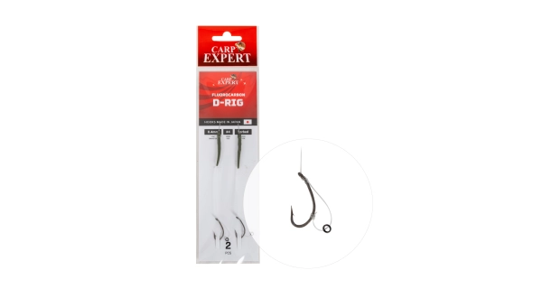 CARP EXPERT - Náväzec Fluorocarbon D-Rig veľ. 4 0,4 mm 2 ks
