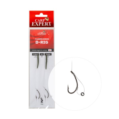 CARP EXPERT - Náväzec Fluorocarbon D-Rig veľ. 4 0,4 mm 2 ks