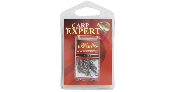CARP EXPERT - Obratlík Quick Lock Swivel veľ. 8 10 ks