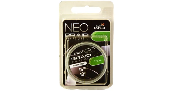 CARP EXPERT - Pletená náväzcová šnúra Neo Frefall 15 lb 10 m Camou Green