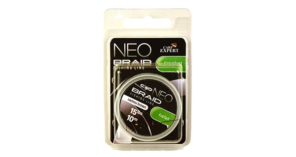 CARP EXPERT - Pletená náväzcová šnúra Neo Frefall 25 lb 10 m Camou Green