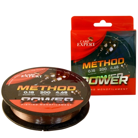 CARP EXPERT - Šnúra Power Method Feeder 0,25 mm 8,67 kg 200 m Hnedá