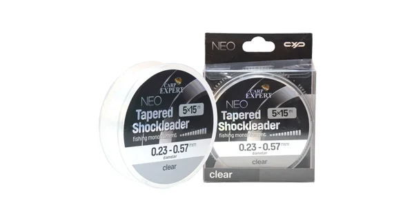 CARP EXPERT - Šokový vlasec Neo Tapered Shockleader Clear 0,23-0,57 mm 5x15 m