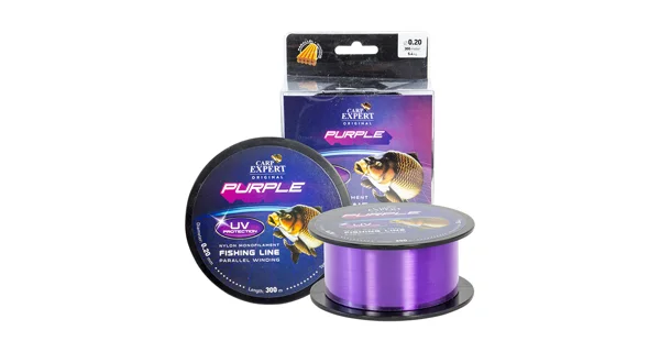 CARP EXPERT - Vlasec UV Fialový 0,20 mm 5,4 kg 1000 m
