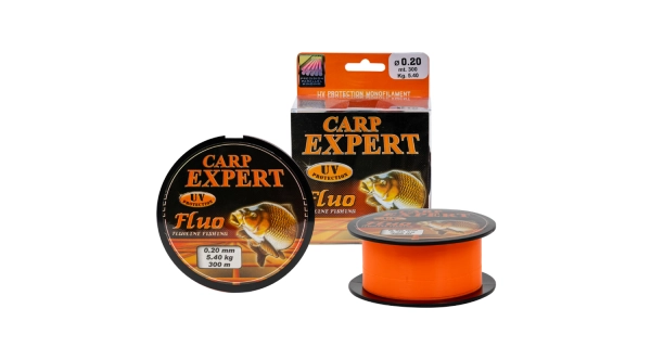 CARP EXPERT - Vlasec UV Fluo 0,30 mm 12,5 kg 300 m Oranžová