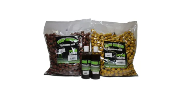 CARP INFERNO - Boilies Light Line 20 mm 3 kg + 250 ml Booster Krab Olíheň