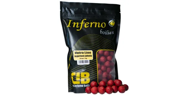 CARP INFERNO - Boilies Nutra Line 20 mm 1 kg Jogurtová jahoda