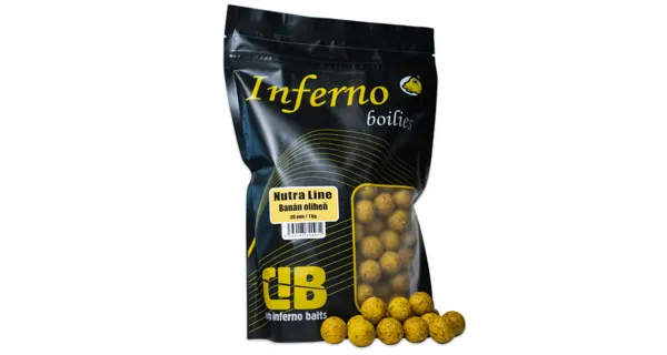 CARP INFERNO - Boilies Nutra Line 20 mm 250 g Banán Oliheň