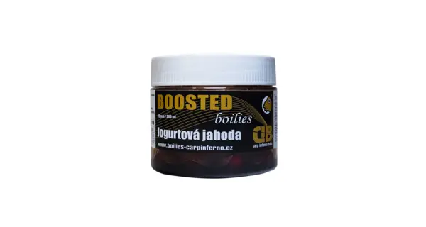 CARP INFERNO - Boosted boilies Nutra Line 20 mm 300 ml Jogurtová jahoda