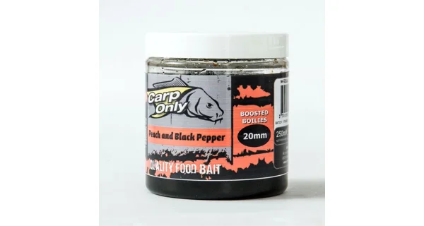 CARP-ONLY - Dipované boilies 250 ml Peach & Black Pepper