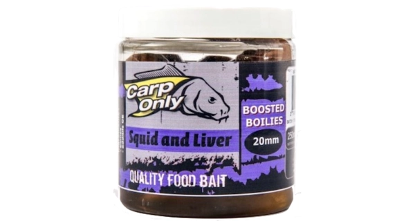 CARP-ONLY - Dipované boilies Squid & Liver 20 mm 250 ml