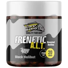 CARP-ONLY - Dipovaný boilies Frenetic ALT Black Halibut 24 mm 250 ml