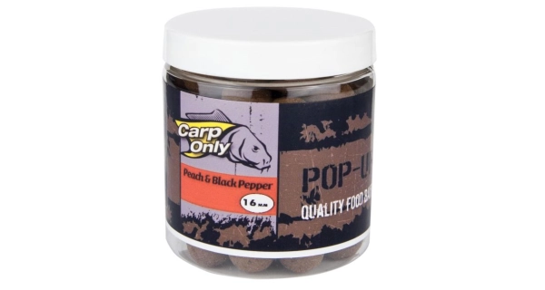CARP-ONLY - Plávajúce boilies Peach & Black Pepper 80 g 12 mm