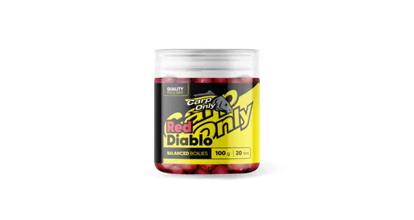 CARP-ONLY - Vyvážené Boilies Carp Only Balanced Red Diablo 20 mm 100 g