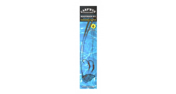 CARP ´R´ US - Nadväzec Ready Rig Strip-X Mat Brown 25 lb Continental 4, 2 ks