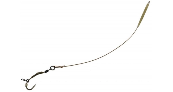 CARP ´R´ US - Nadväzec Ready Ronnie Rig Strip-X Mat Brown 25 lb Predator veľ. 6 2 ks