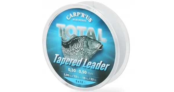 CARP'R'US - Ujímaný šokový vlasec Total Tapered Line 0,25-0,5 mm 12 m
