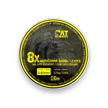 CATCARE - Naväzcová Šnúrka Cano Leader Hooklink x8 20 m 0,60 mm 57 kg