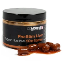 CC MOORE - Dumbels v dipe Pro-Stim Liver Glugged Hookbaits 15x18 mm 35 ks