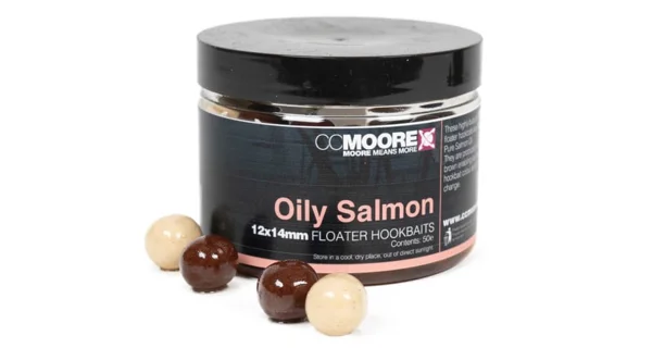 CC MOORE - Nástraha Oily Salmon Floater Hookbaits 12 x 14 mm 50 ks