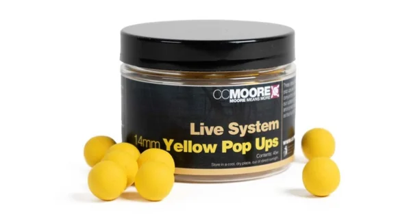 CC MOORE - Plávajúce Boilie Live System Yellow Pop Up Extra Plávajúce 12 mm 55 ks