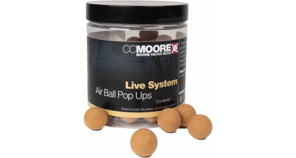 CC MOORE - Plávajúce boilies Air Ball Pop Ups Live System 18 mm 35 ks