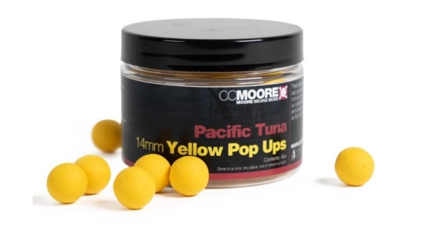 CC MOORE - Plávajúce boilies Pop Ups Pacific Tuna Yellow 14 mm 45 ks