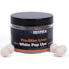 CC MOORE - Plávajúce boilies Pro-Stim Liver White Pop Ups 14 mm 45 ks