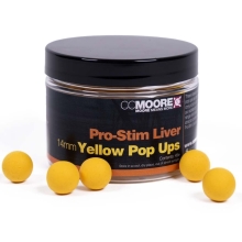 CC MOORE - Plávajúce boilies Pro-Stim Liver Yellow Pop Ups 14 mm 45 ks