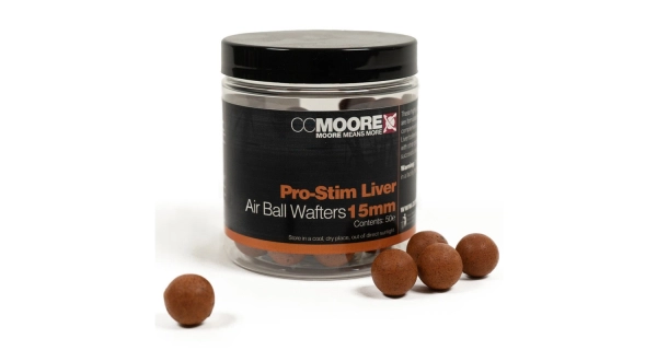 CC MOORE - Vyvážené Boilie Pro-Stim Liver Air Ball Wafters 24 mm 15 ks