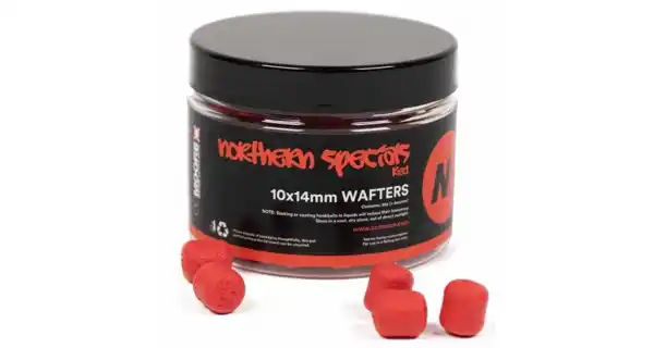 CC MOORE - Vyvážené boilies NS1 Dumbell Wafters Red 10x14 mm 65 ks