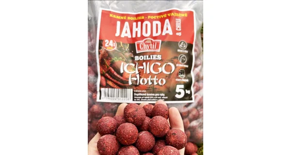 CHYTIL - Kŕmne boilies 24 mm 5 kg Jahoda & Chilli
